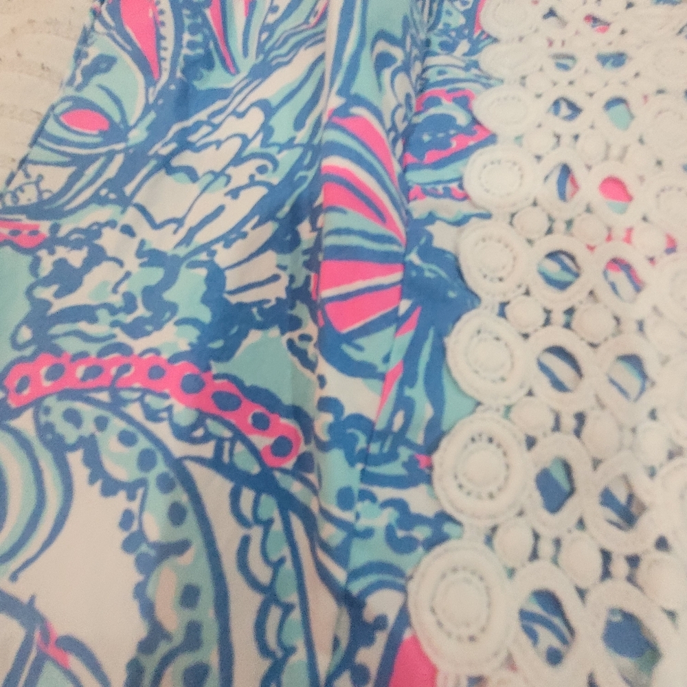 Not Available-Lilly Pulitzer Blue and Pink Anniversary Dress Size 6 - Picture 9 of 9